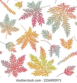 Vector Mínimo de Primavera de Agua Irlandesa o Verano de Hojas Tropicales Resumen Patrón de Superficie Sin Marea para Diseño de Tejido, Producto o Embalaje.