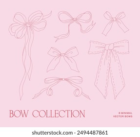 Vector Minimal Line Bow Collection