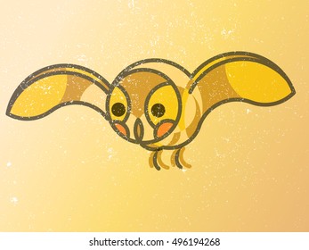 Vector Minimal Owl Illustration