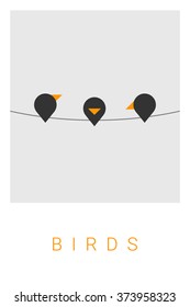 Vector Minimal Poster: Birds