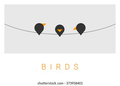 Vector Minimal Poster: Birds
