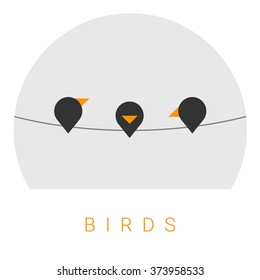 Vector Minimal Poster: Birds