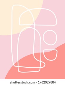 Vector minimal poster, cover background with abstract geometric contemporary collage. Trendy colorful template design. Business identity flyers, stories, banners, greeting cards, branding, invitations