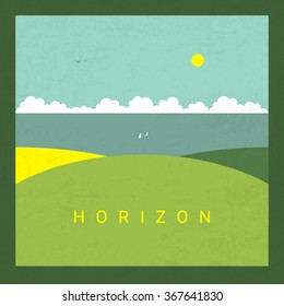 Vector Minimal Poster: Horizon