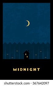 Vector Minimal Poster: Midnight