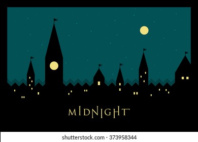 Vector Minimal Poster: Midnight
