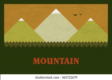 Vector Minimal Poster: Mountain