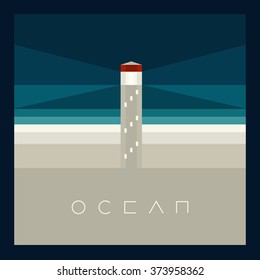 Vector Minimal Poster: Ocean