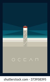 Vector Minimal Poster: Ocean