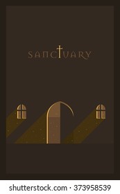 Vector Minimal Poster: Sanctuary