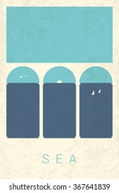 Vector Minimal Poster: Sea