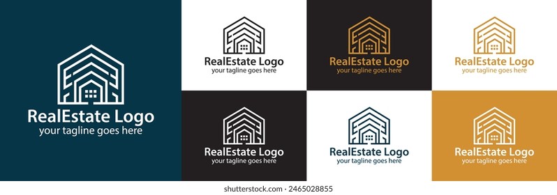 Vector minimal Real estate logo design