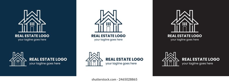 Vector minimal real estate logo design