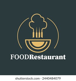 Vector minimal restaurant logo design 