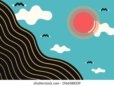 vector minimal skyscape geometric background