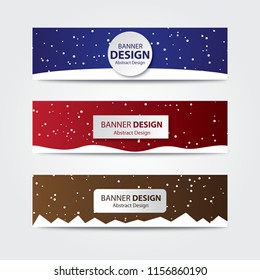 Vector minimal space banner design template. Eps10