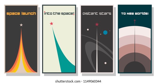 Vector Minimal Space Poster Set