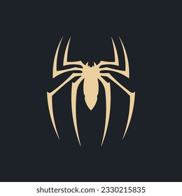 Vector minimal spider logo design