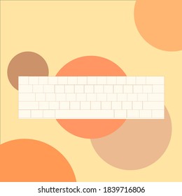 Vektorgrafik minimalistisch stilvoll. Abstrakter minimaler Gleichgewichtston. Keyborad ist original.design esp10.