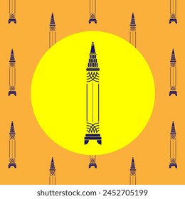 Vector of Minimal Thailand big Candle illustration. abstract Graphic for seamless pattern.