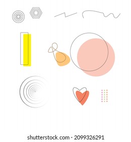 Vector minimalist abstract shapes or geometrical shapes