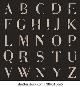 Vector Minimalist Alphabet Set