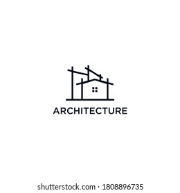 Logo-Symbol der Vektorminimalarchitektur	