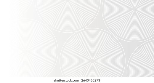 Vector minimalist banner background, pastel colorful, white gradations. Circle effect style geometric abstract