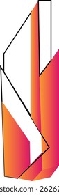 Cartelera minimalista de Vector con degradado azul: diseño ​​futurista para publicidad callejera o marca visual