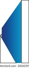 Cartelera minimalista de Vector con degradado azul: diseño ​​futurista para publicidad callejera o marca visual