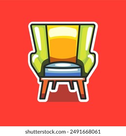 vector minimalist chairs, elegant chairs, luxury chairs, work chairs, watermelon theme 