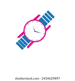 vector minimalist clock logo or clip art