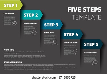 Vector Minimalist colorful Infographic template
