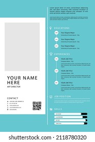Vector minimalist cv  resume template