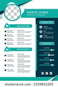 Vector minimalist cv and Resume template