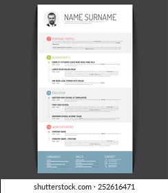 Vector Minimalist Cv / Resume Template