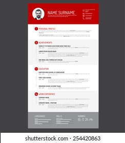 Vector Minimalist Cv / Resume Template