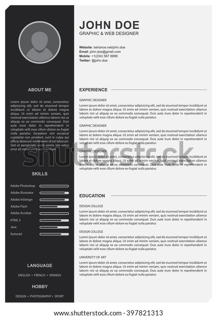 Vector Minimalist Cv Resume Template Awesome Business Finance