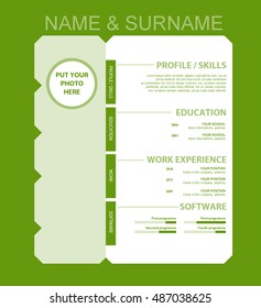 Vector minimalist cv/resume template