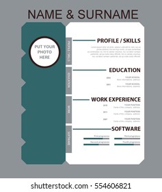 Vector minimalist cv/resume template