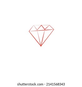 Vector minimalist diamond logo or clip art