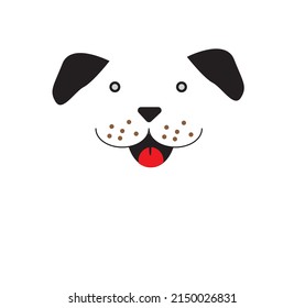 
Vector minimalist dog face logo or clip art