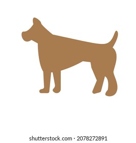 vector minimalist dog icon or clip art