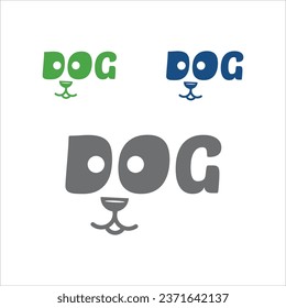 Diseño de logotipo de perro minimalista vector