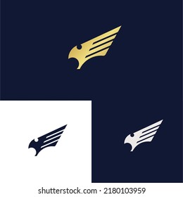 Vector minimalist eagle emblem logo