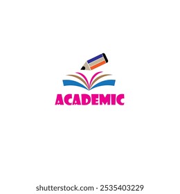 Vector minimalist education logo or academic logo