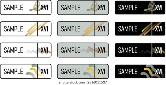 vector minimalist element design for coupons, tickets, name tags, titles