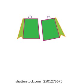 Vector minimalist or flat clip art or shopping logo