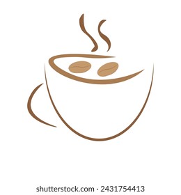 Vector minimalist or flat coffee logo