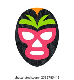 Vector minimalist flat latino mask isolated on white background